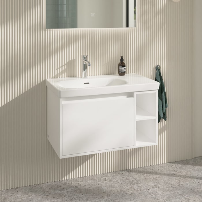 Villeroy & Boch Skyla Waschtischunterschrank 77,2 x 43,6 cm, 1 Auszug, Stauraum rechts