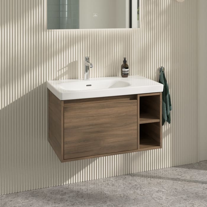 Villeroy & Boch Skyla Waschtischunterschrank 77,2 x 43,6 cm, 1 Auszug, Stauraum rechts