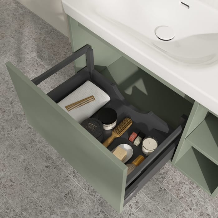 Villeroy & Boch Skyla Waschtischunterschrank 77,2 x 43,6 cm, 1 Auszug, Stauraum rechts