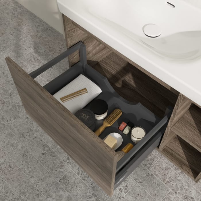Villeroy & Boch Skyla Waschtischunterschrank 77,2 x 43,6 cm, 1 Auszug, Stauraum rechts