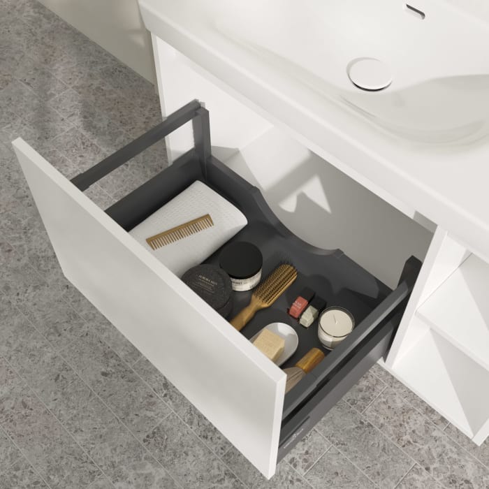Villeroy & Boch Skyla Waschtischunterschrank 77,2 x 43,6 cm, 1 Auszug, Stauraum rechts