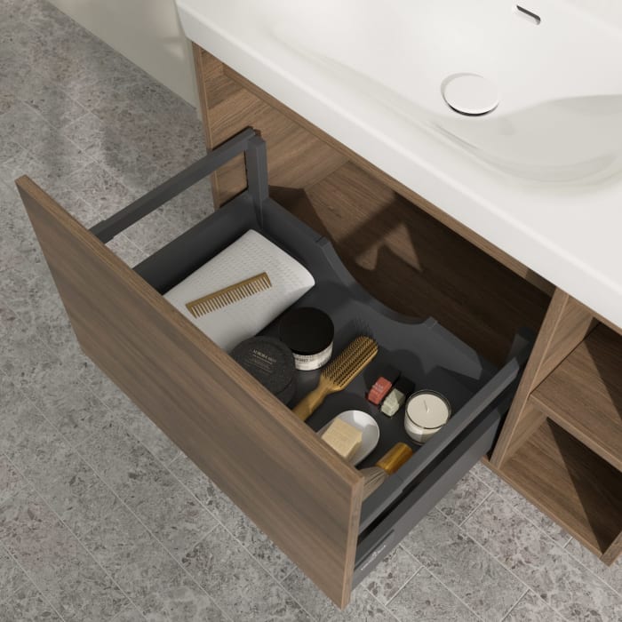 Villeroy & Boch Skyla Waschtischunterschrank 77,2 x 43,6 cm, 1 Auszug, Stauraum rechts