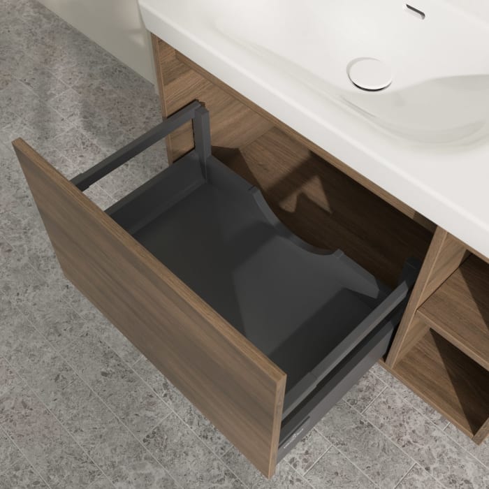Villeroy & Boch Skyla Waschtischunterschrank 77,2 x 43,6 cm, 1 Auszug, Stauraum rechts