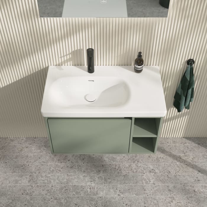 Villeroy & Boch Skyla Waschtischunterschrank 77,2 x 43,6 cm, 1 Auszug, Stauraum rechts