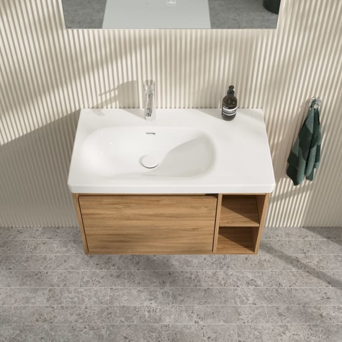 Villeroy & Boch Skyla Waschtischunterschrank 77,2 x 43,6 cm, 1 Auszug, Stauraum rechts
