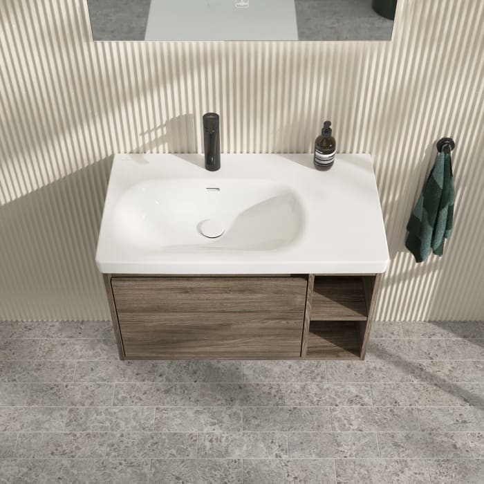 Villeroy & Boch Skyla Waschtischunterschrank 77,2 x 43,6 cm, 1 Auszug, Stauraum rechts