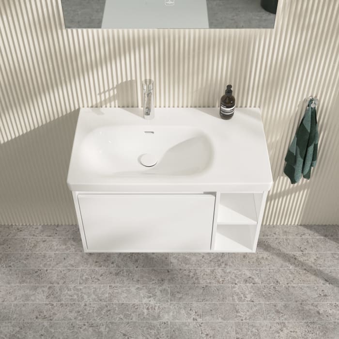 Villeroy & Boch Skyla Waschtischunterschrank 77,2 x 43,6 cm, 1 Auszug, Stauraum rechts