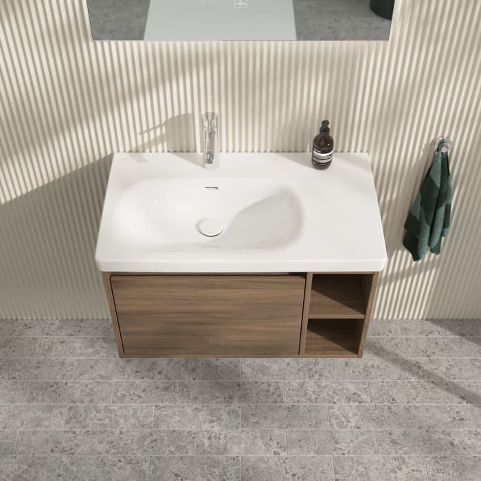 Villeroy & Boch Skyla Waschtischunterschrank 77,2 x 43,6 cm, 1 Auszug, Stauraum rechts