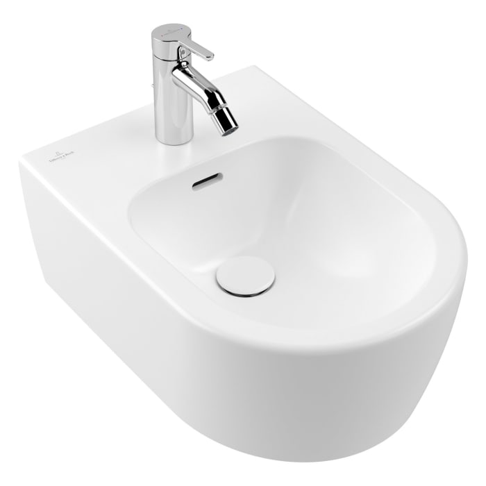 Villeroy & Boch Skyla Bidet wandhängend, 37 x 53 cm mit CeramicPlus