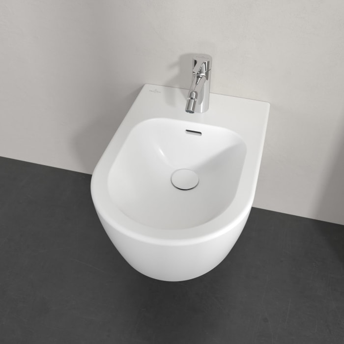 Villeroy & Boch Skyla Bidet wandhängend, 37 x 53 cm mit CeramicPlus