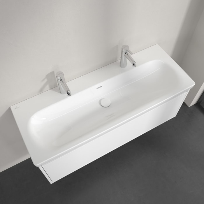 Villeroy & Boch Skyla Doppel-Schrankwaschtisch 120 x 46 cm, mit Überlauf