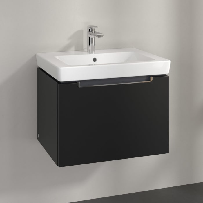 Villeroy & Boch Subway 2.0 Waschtischunterschrank 58,7 cm, Griff chromfarbig glänzend, 1 Auszug