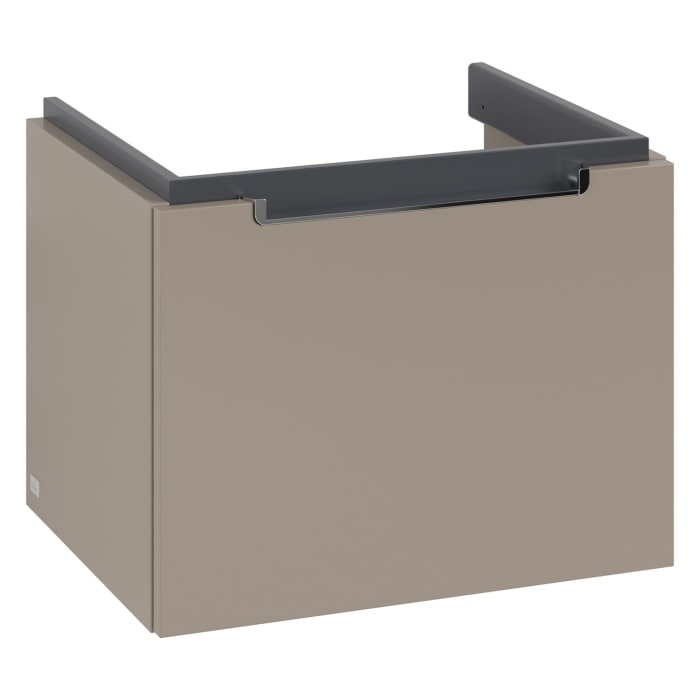 Villeroy & Boch Subway 2.0 Waschtischunterschrank 53,7 cm, Griff chromfarbig glänzend, 1 Auszug