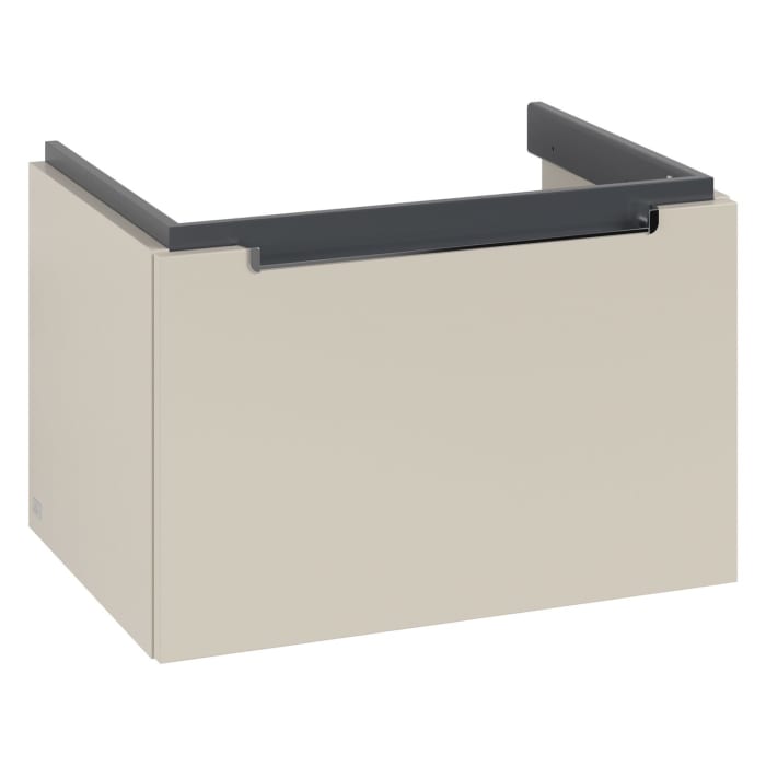 Villeroy & Boch Subway 2.0 Waschtischunterschrank 63,7 cm, Griff chromfarbig glänzend, 1 Auszug