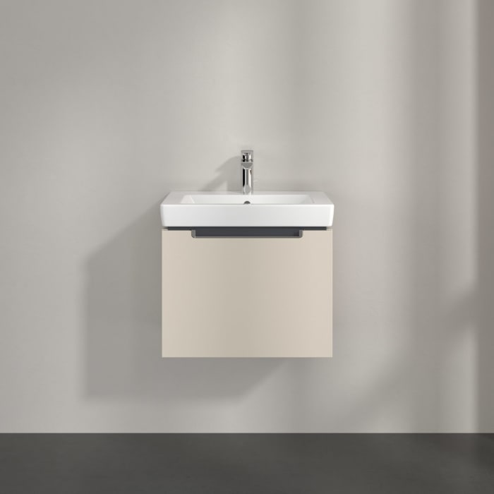 Villeroy & Boch Subway 2.0 Waschtischunterschrank 53,7 cm, Griff chromfarbig glänzend, 1 Auszug