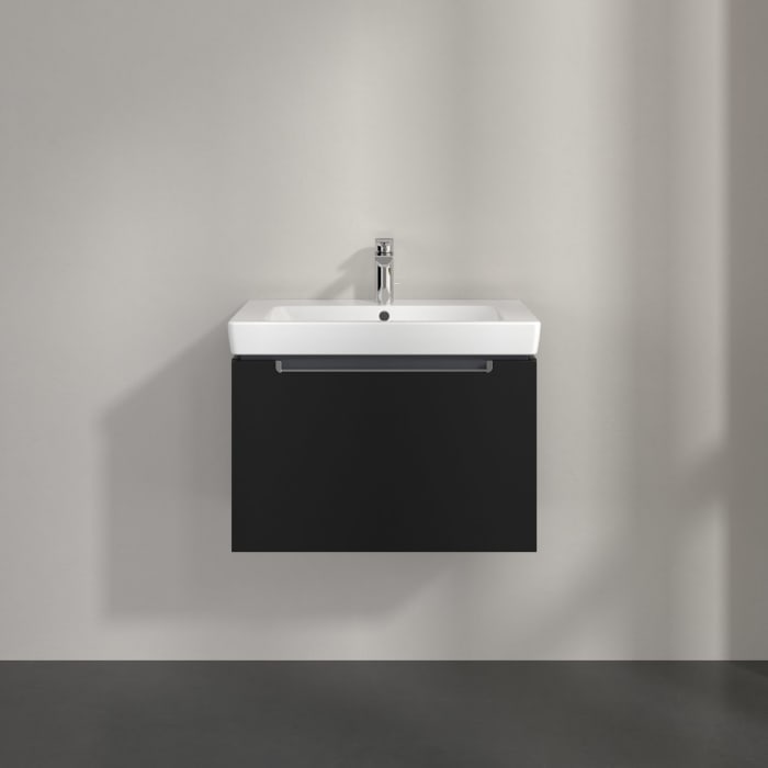 Villeroy & Boch Subway 2.0 Waschtischunterschrank 63,7 cm, Griff chromfarbig glänzend, 1 Auszug