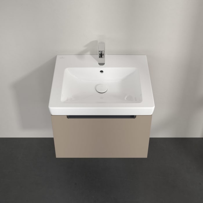 Villeroy & Boch Subway 2.0 Waschtischunterschrank 58,7 cm, Griff chromfarbig glänzend, 1 Auszug