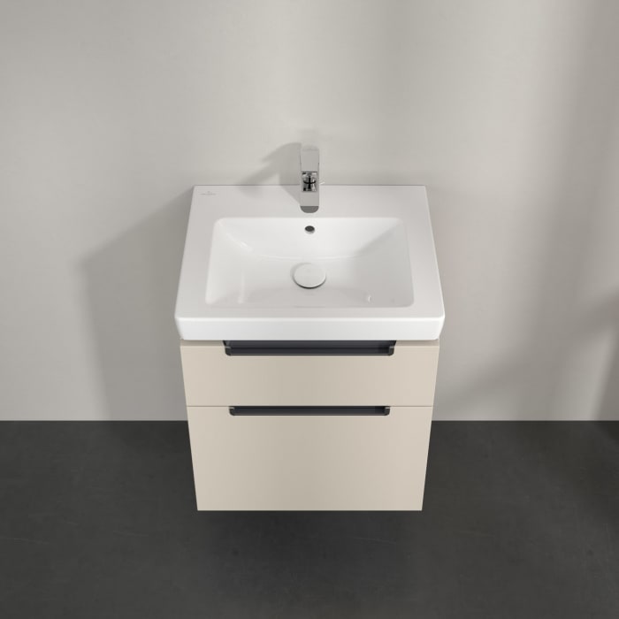 Villeroy & Boch Subway 2.0 Waschtischunterschrank XXL 53,7 cm, Griffe chromfarbig glänzend, 2 Auszüge