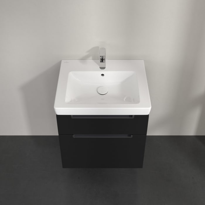 Villeroy & Boch Subway 2.0 Waschtischunterschrank XXL 58,7 cm, Griffe chromfarbig glänzend, 2 Auszüge