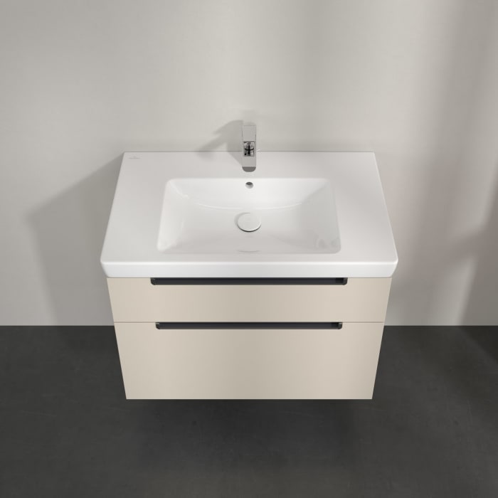 Villeroy & Boch Subway 2.0 Waschtischunterschrank XXL 78,7 cm, Griffe chromfarbig glänzend, 2 Auszüge