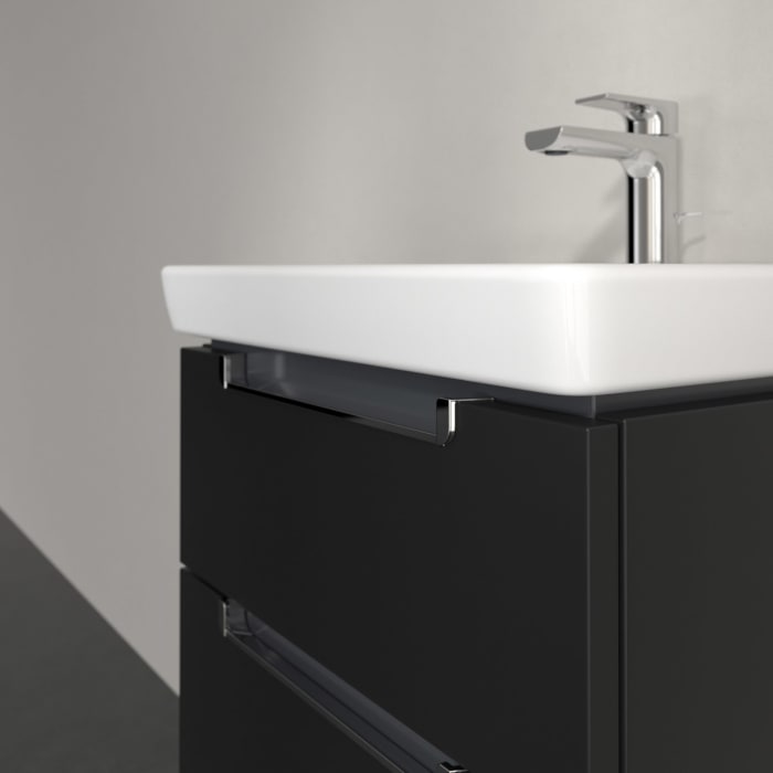 Villeroy & Boch Subway 2.0 Waschtischunterschrank XXL 48,5 cm, Griffe chromfarbig glänzend, 2 Auszüge