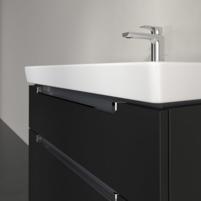 Villeroy & Boch Subway 2.0 Waschtischunterschrank XXL 78,7 cm, Griffe chromfarbig glänzend, 2 Auszüge