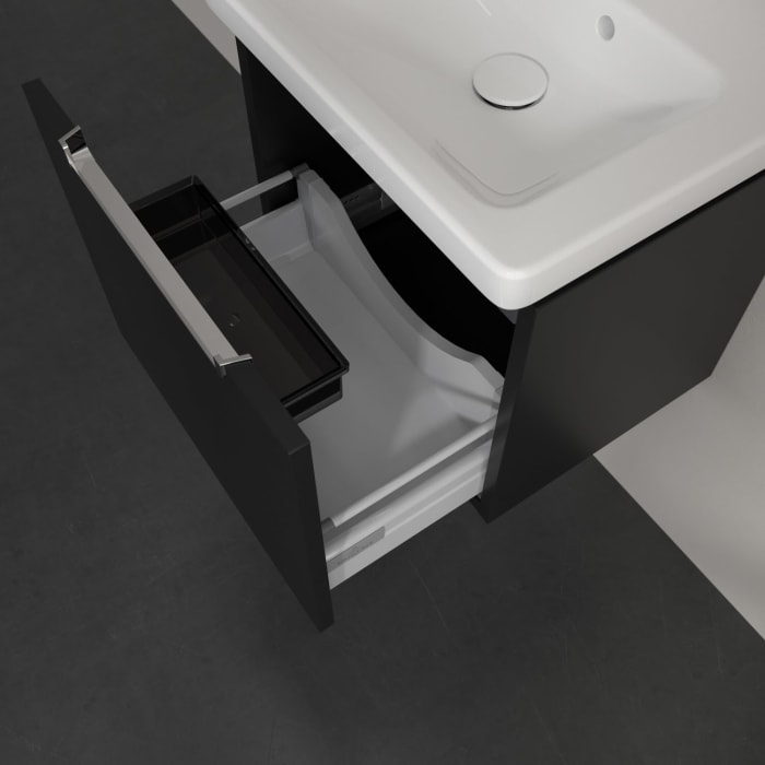 Villeroy & Boch Subway 2.0 Waschtischunterschrank 48,5 cm, Griff chromfarbig glänzend, 1 Auszug