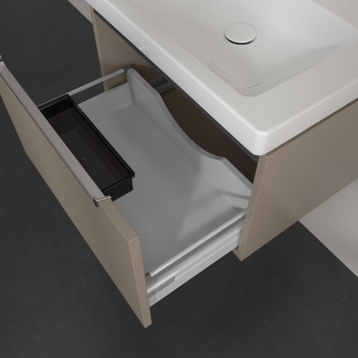 Villeroy & Boch Subway 2.0 Waschtischunterschrank 63,7 cm, Griff chromfarbig glänzend, 1 Auszug