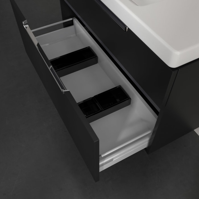 Villeroy & Boch Subway 2.0 Waschtischunterschrank XXL 98,7 cm, Griffe chromfarbig glänzend, 2 Auszüge