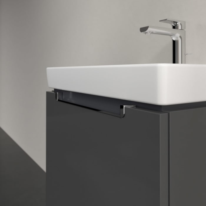 Villeroy & Boch Subway 2.0 Waschtischunterschrank 53,7 cm, Griff chromfarbig glänzend, 1 Auszug