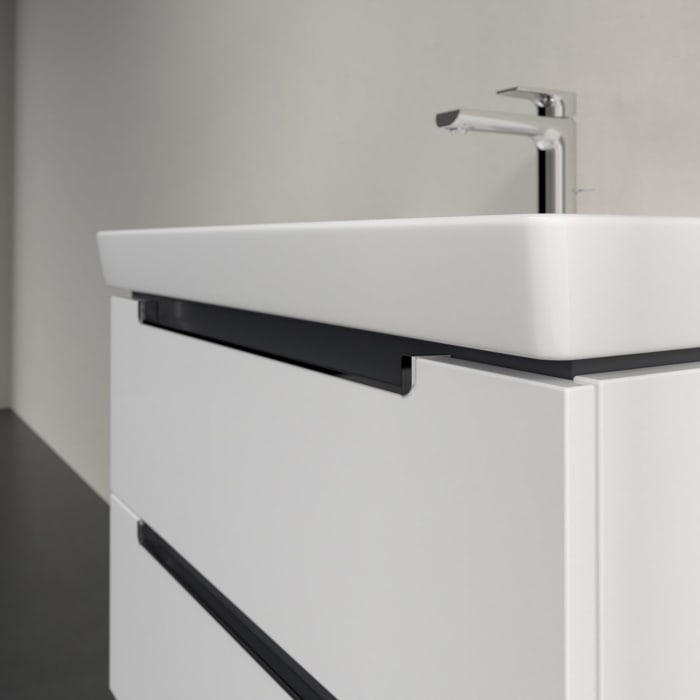 Villeroy & Boch Subway 2.0 Waschtischunterschrank XL 78,7 cm, Griffe chromfarbig glänzend, 2 Auszüge