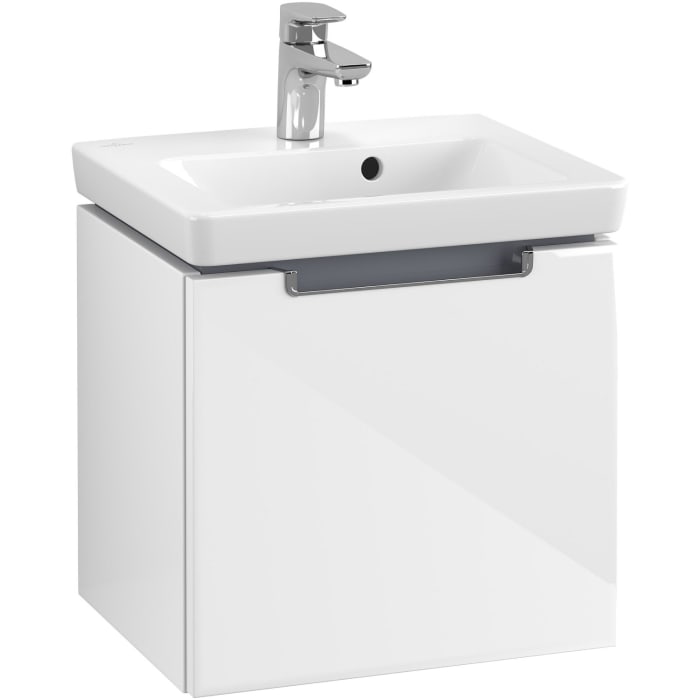 Villeroy & Boch Subway 2.0 Waschtischunterschrank 44 cm, Griff chromfarbig glänzend, 1 Auszug