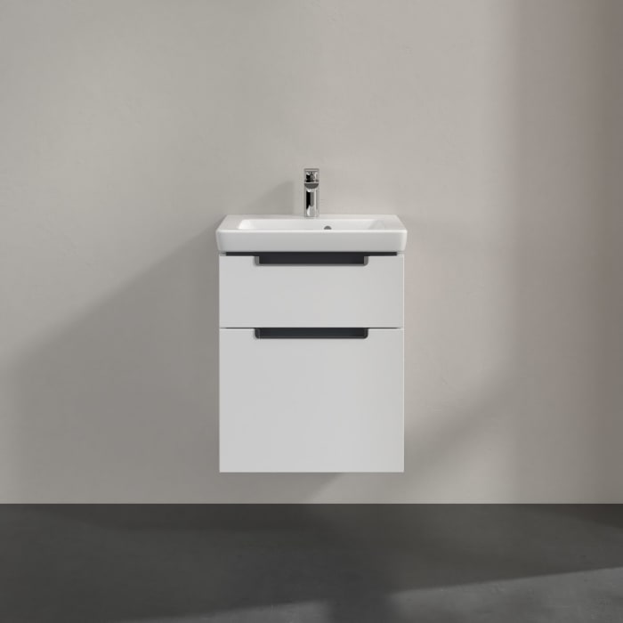 Villeroy & Boch Subway 2.0 Waschtischunterschrank XXL 48,5 cm, Griffe chromfarbig glänzend, 2 Auszüge