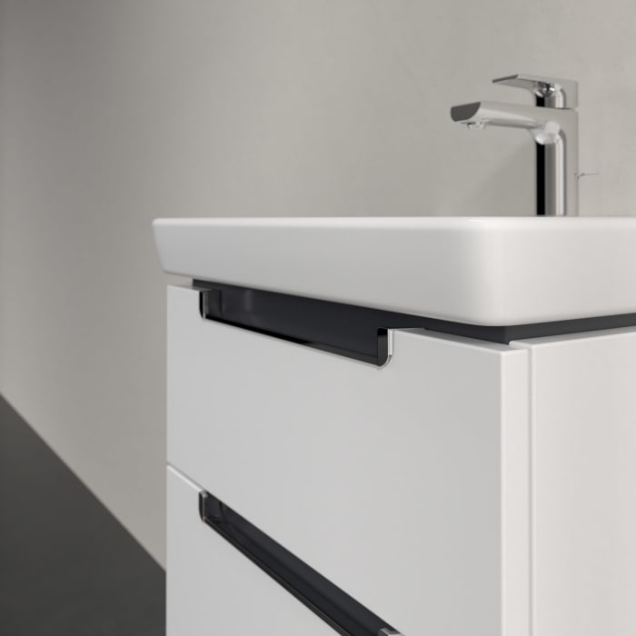 Villeroy & Boch Subway 2.0 Waschtischunterschrank XXL 48,5 cm, Griffe chromfarbig glänzend, 2 Auszüge