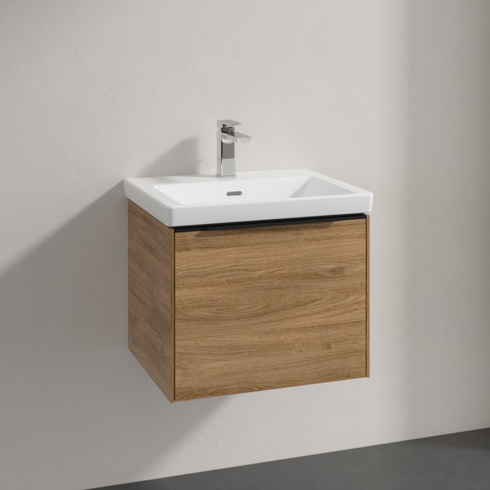 Villeroy & Boch Subway 3.0 Badmöbel-Set 55 cm, Griff volcano black, 1 Auszug