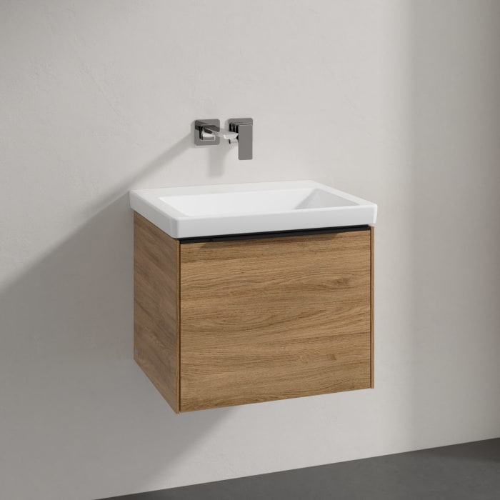 Villeroy & Boch Subway 3.0 Badmöbel-Set 55 cm, Griff volcano black, 1 Auszug