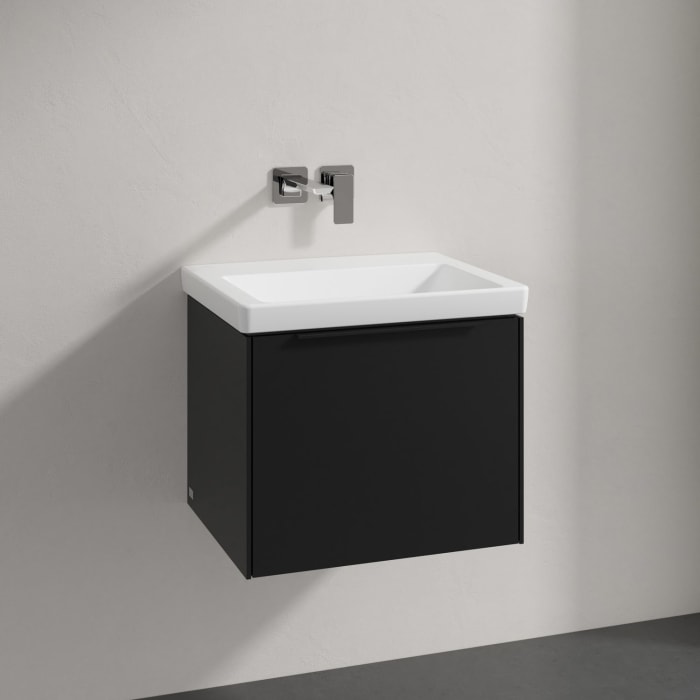 Villeroy & Boch Subway 3.0 Badmöbel-Set 55 cm, Griff volcano black, 1 Auszug
