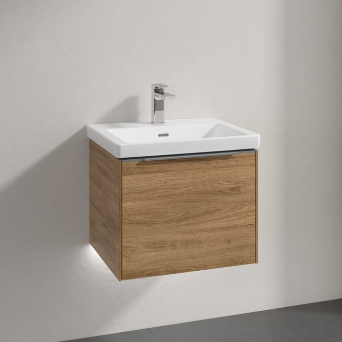 Villeroy & Boch Subway 3.0 Badmöbel-Set 55 cm mit Beleuchtung, 1 Auszug