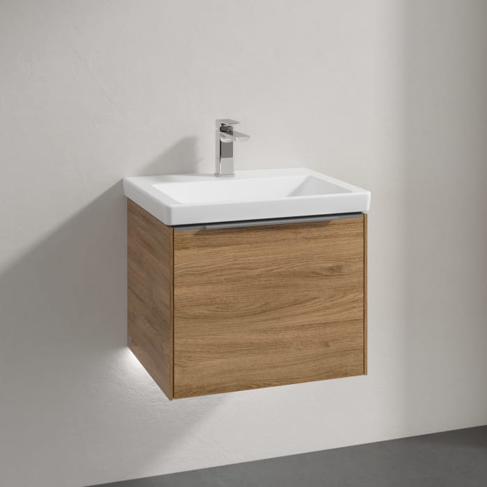 Villeroy & Boch Subway 3.0 Badmöbel-Set 55 cm mit Beleuchtung, 1 Auszug