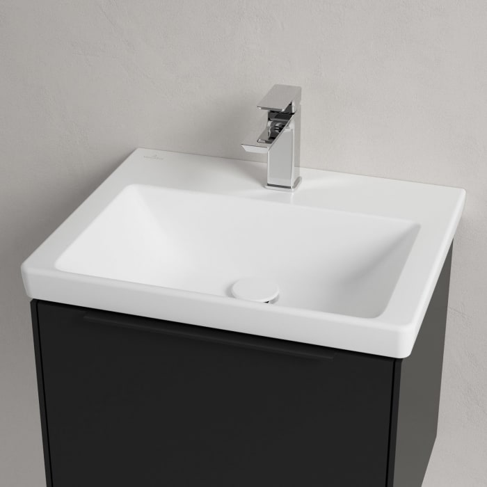 Villeroy & Boch Subway 3.0 Badmöbel-Set 55 cm mit Beleuchtung, Griff volcano black, 1 Auszug