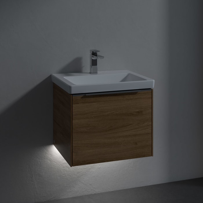 Villeroy & Boch Subway 3.0 Badmöbel-Set 55 cm mit Beleuchtung, 1 Auszug