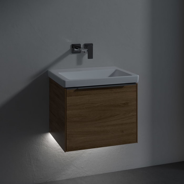 Villeroy & Boch Subway 3.0 Badmöbel-Set 55 cm mit Beleuchtung, 1 Auszug