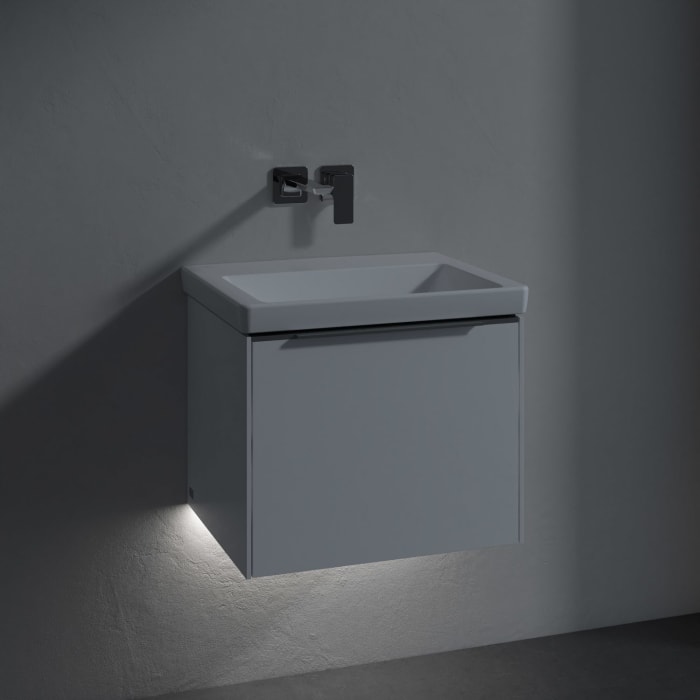 Villeroy & Boch Subway 3.0 Badmöbel-Set 55 cm mit Beleuchtung, 1 Auszug