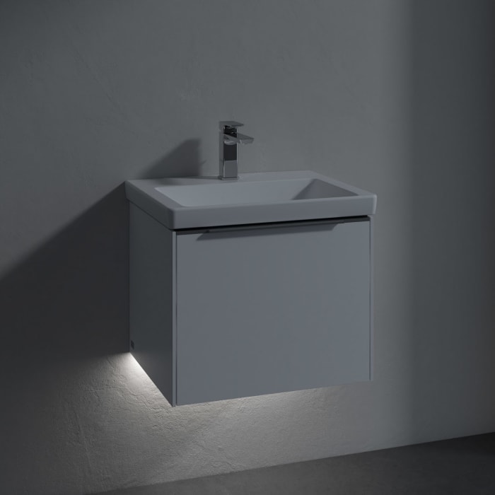 Villeroy & Boch Subway 3.0 Badmöbel-Set 55 cm mit Beleuchtung, 1 Auszug