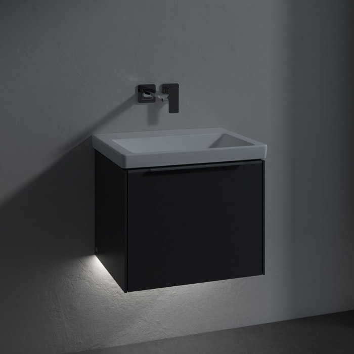 Villeroy & Boch Subway 3.0 Badmöbel-Set 55 cm mit Beleuchtung, 1 Auszug