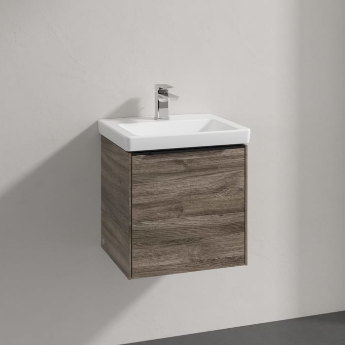 Villeroy & Boch Subway 3.0 Badmöbel-Set 45 cm, Griff volcano black, 1 Tür Anschlag links