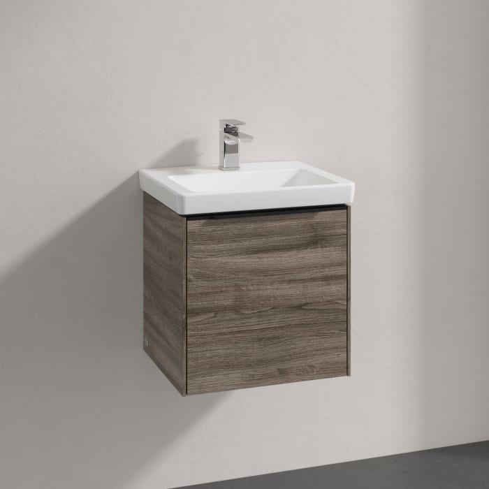 Villeroy & Boch Subway 3.0 Badmöbel-Set 45 cm, Griff volcano black, 1 Tür Anschlag rechts