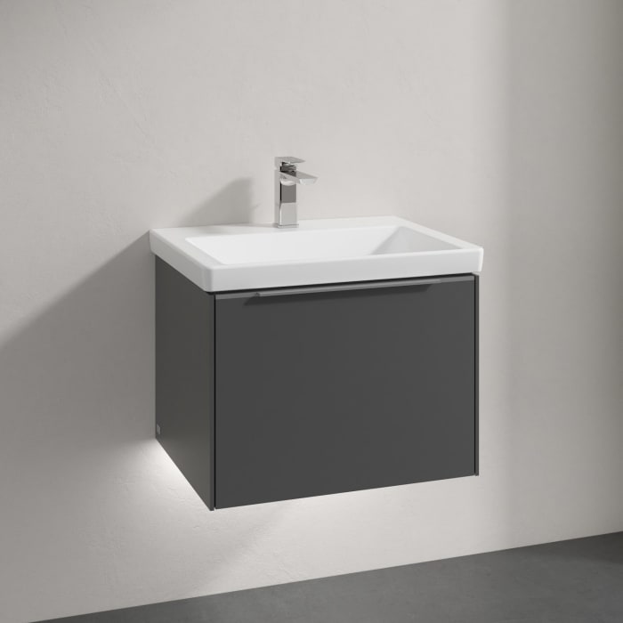 Villeroy & Boch Subway 3.0 Badmöbel-Set 60 cm mit Beleuchtung, 1 Auszug