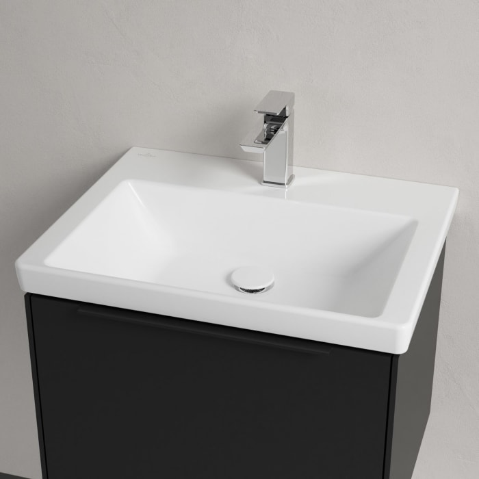 Villeroy & Boch Subway 3.0 Badmöbel-Set 60 cm mit Beleuchtung, Griff volcano black, 1 Auszug