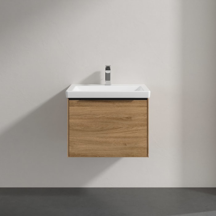 Villeroy & Boch Subway 3.0 Badmöbel-Set 60 cm, Griff volcano black, 1 Auszug